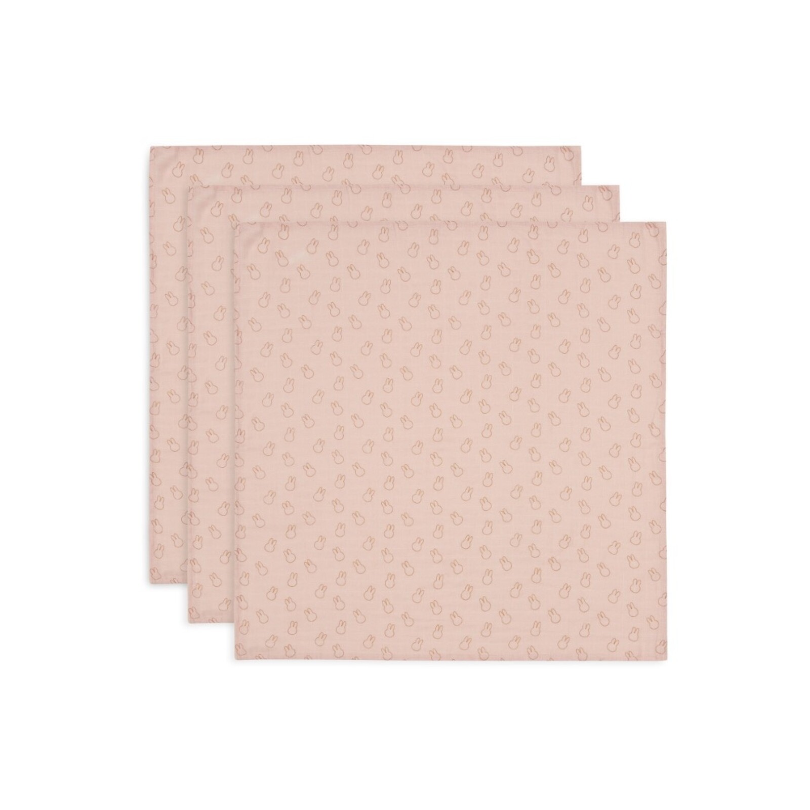 Hydrofiele Doek Small 70x70cm Miffy Silhouettes - Wild Rose - 3 Stuks