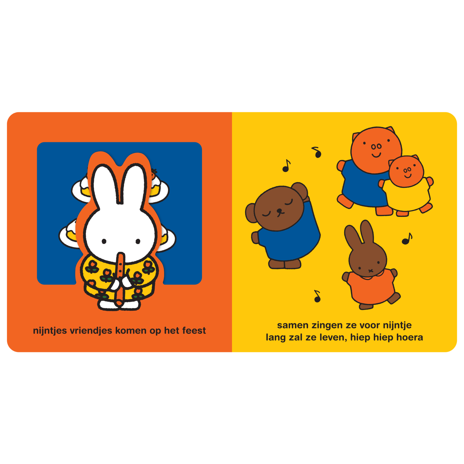 cardboard book with views, hooray for Miffy (hoera voor nijntje)