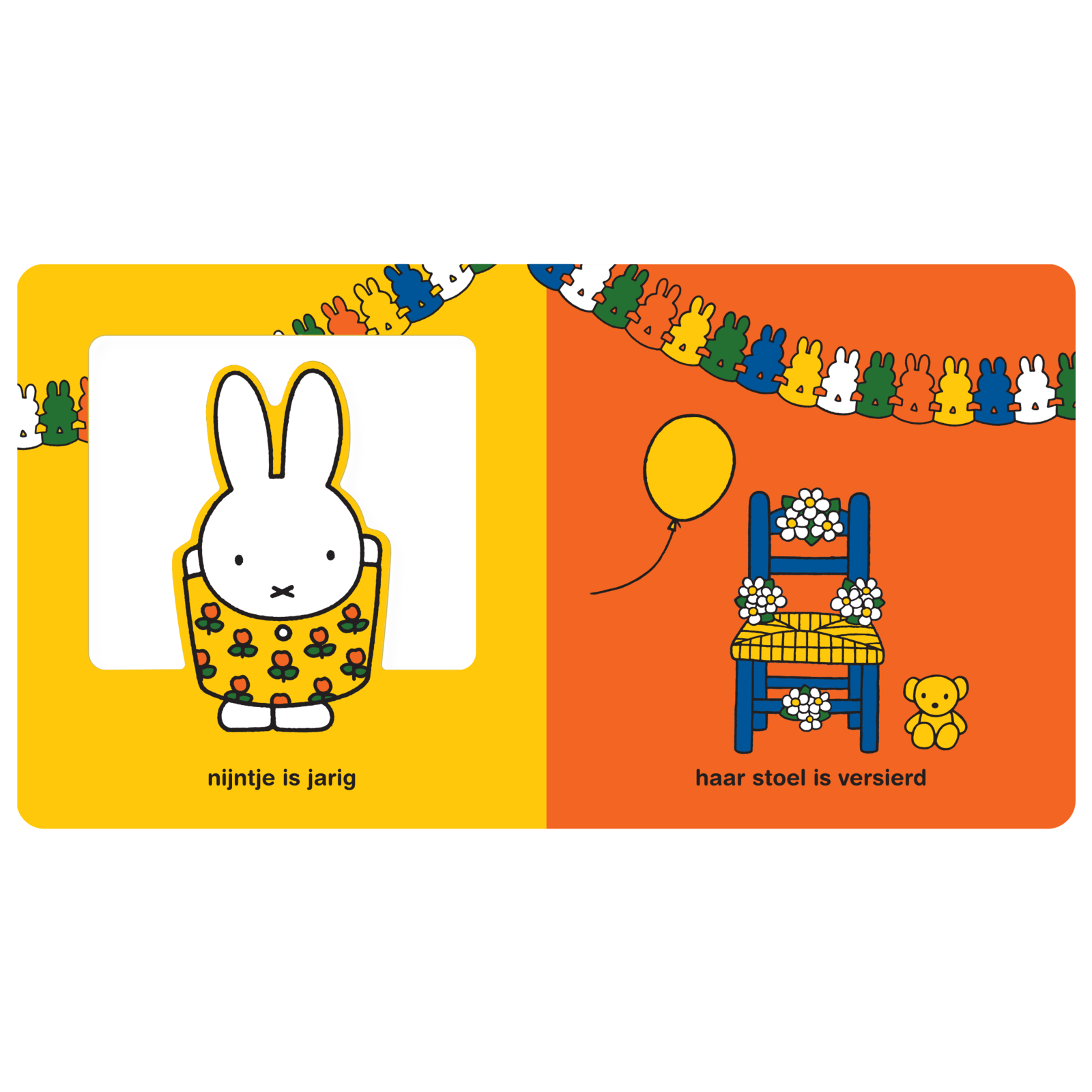 kartonboek met doorkijkjes - hoera voor nijntje