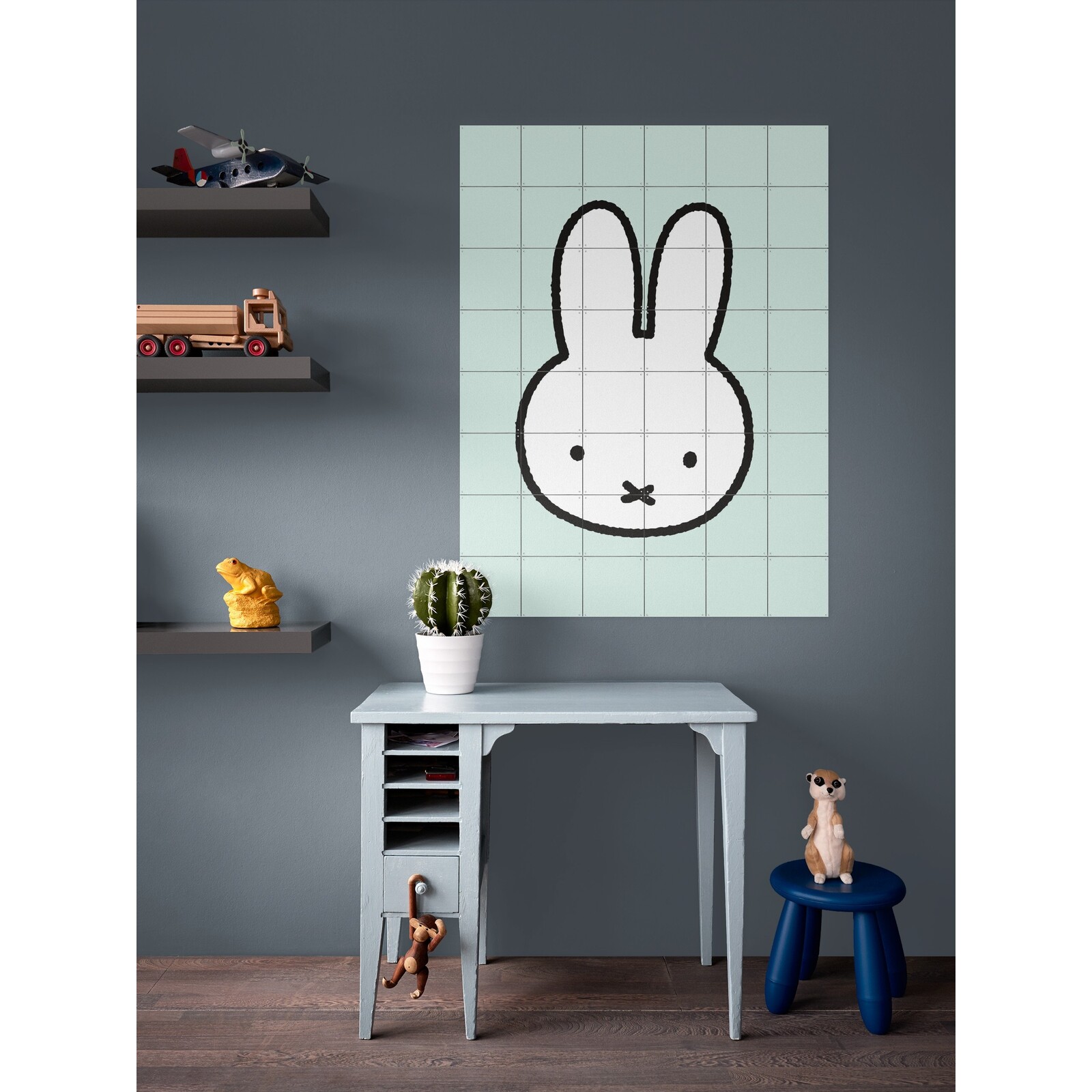 Wanddekoration Hallo Miffy grün M10