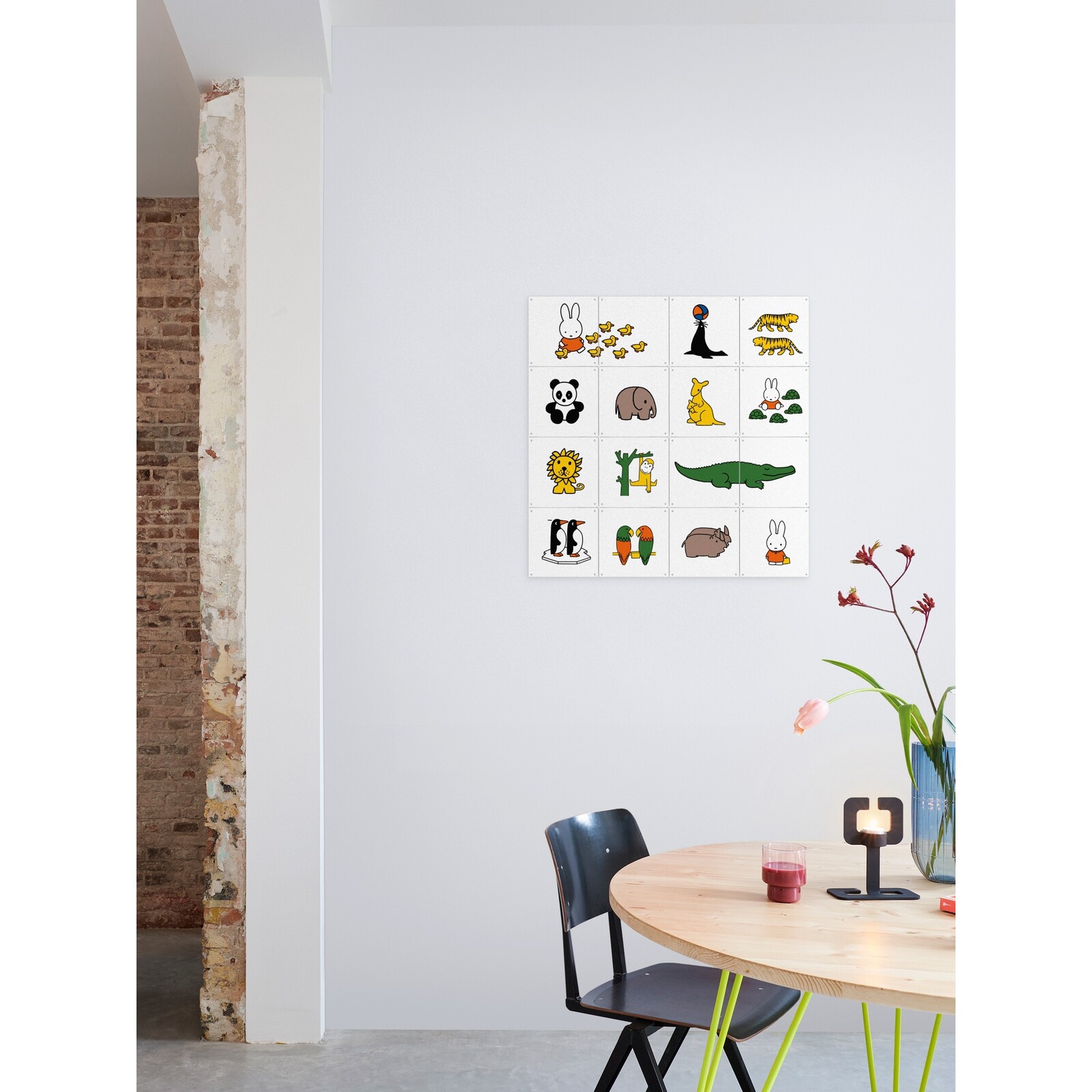 Wall decoration Miffy in the zoo collage S10