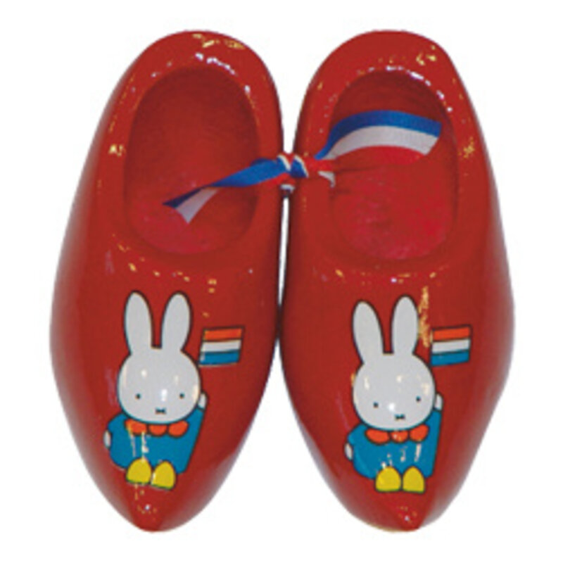 Souvenir Clog Miffy Bauernkittel rot 8 cm