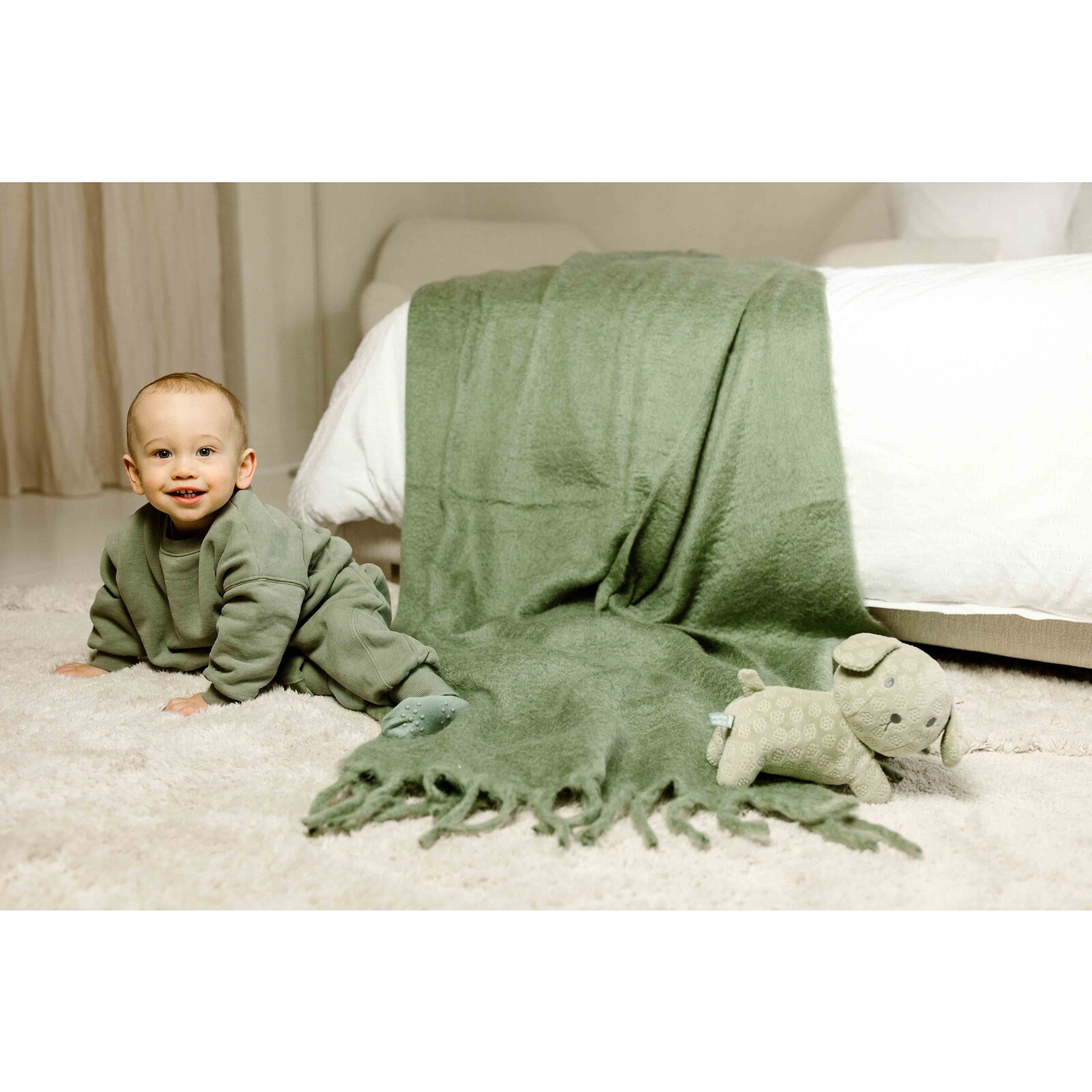 Snuffie 25cm green flower