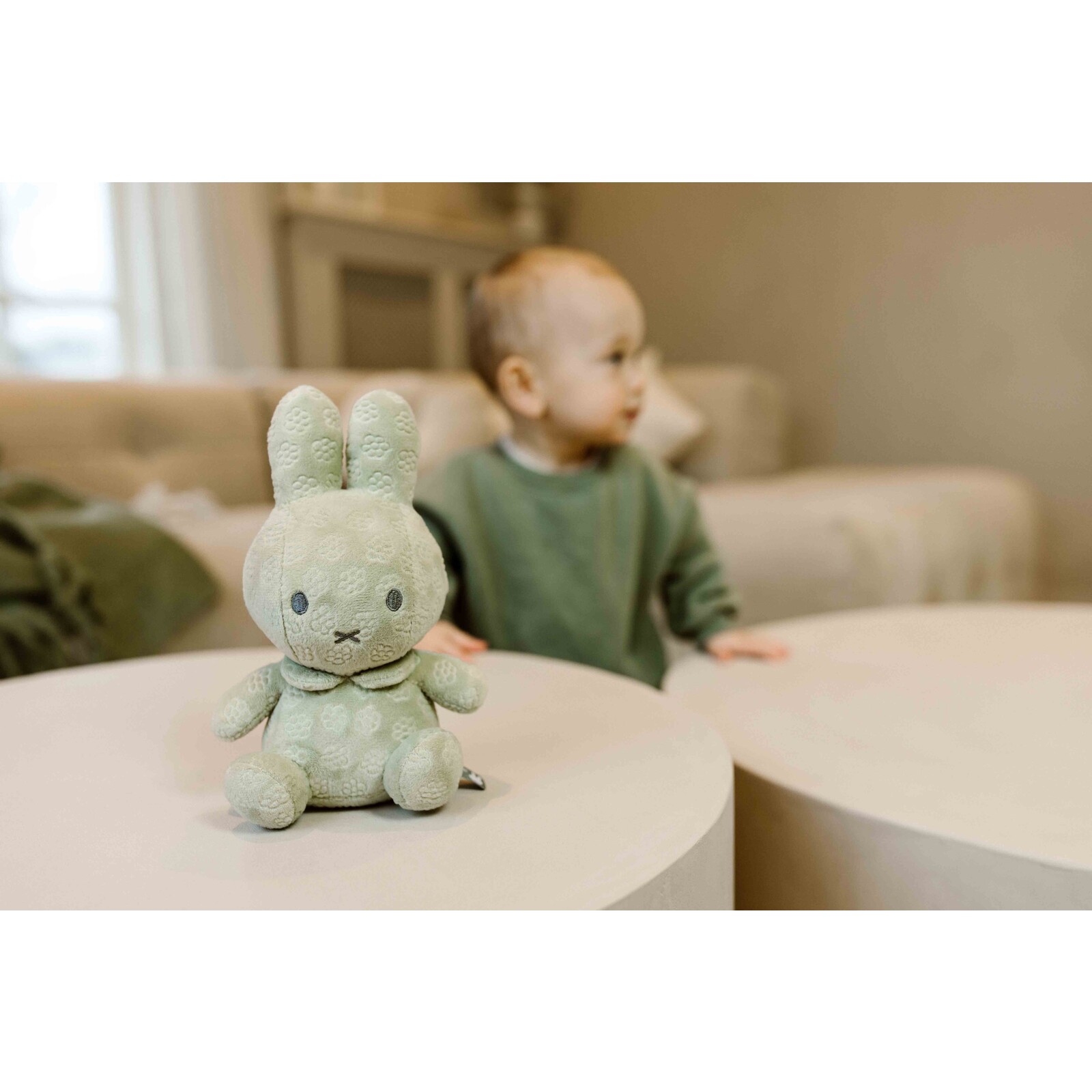 Nijntje knuffel 20cm green flower