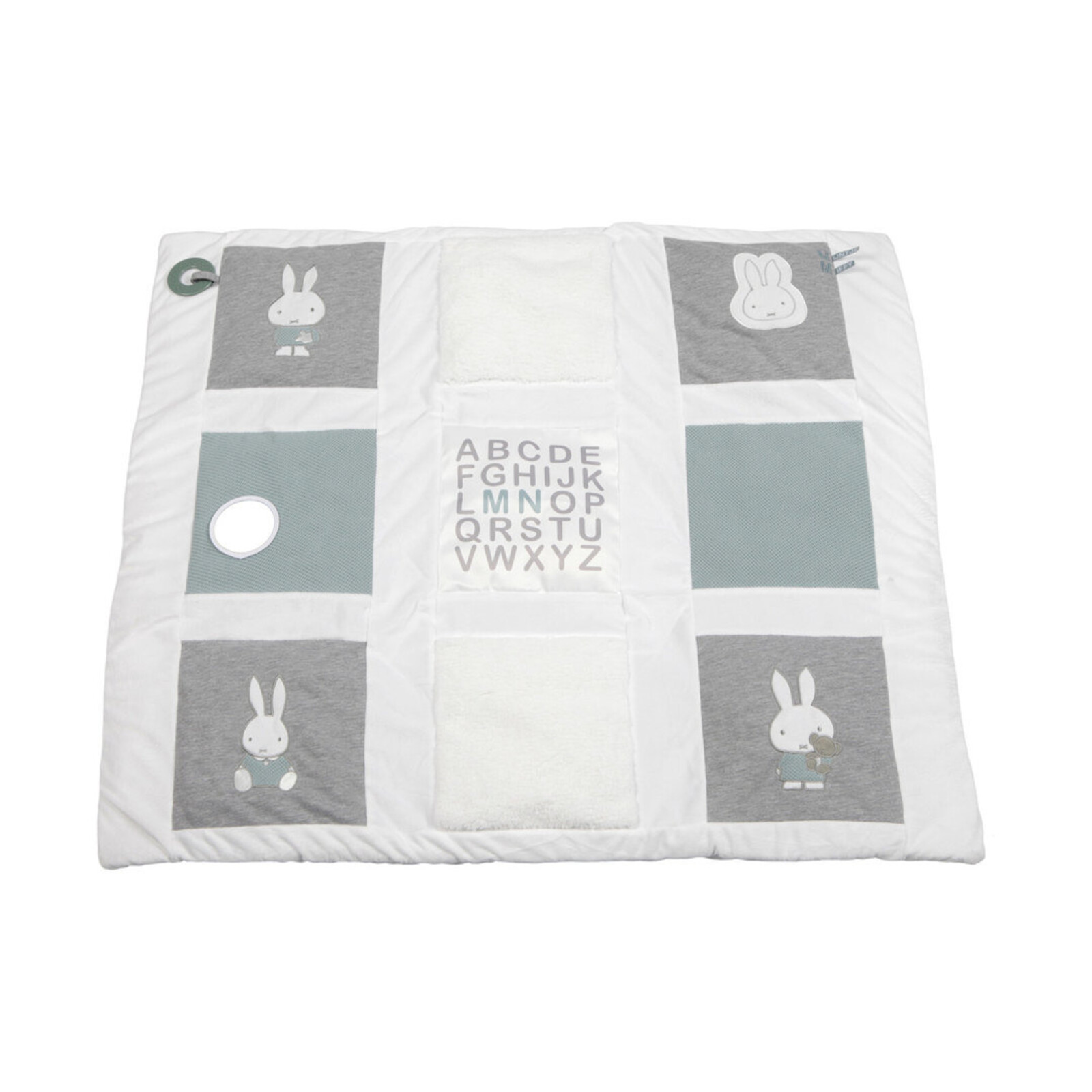 Miffy green knit playpen blanket