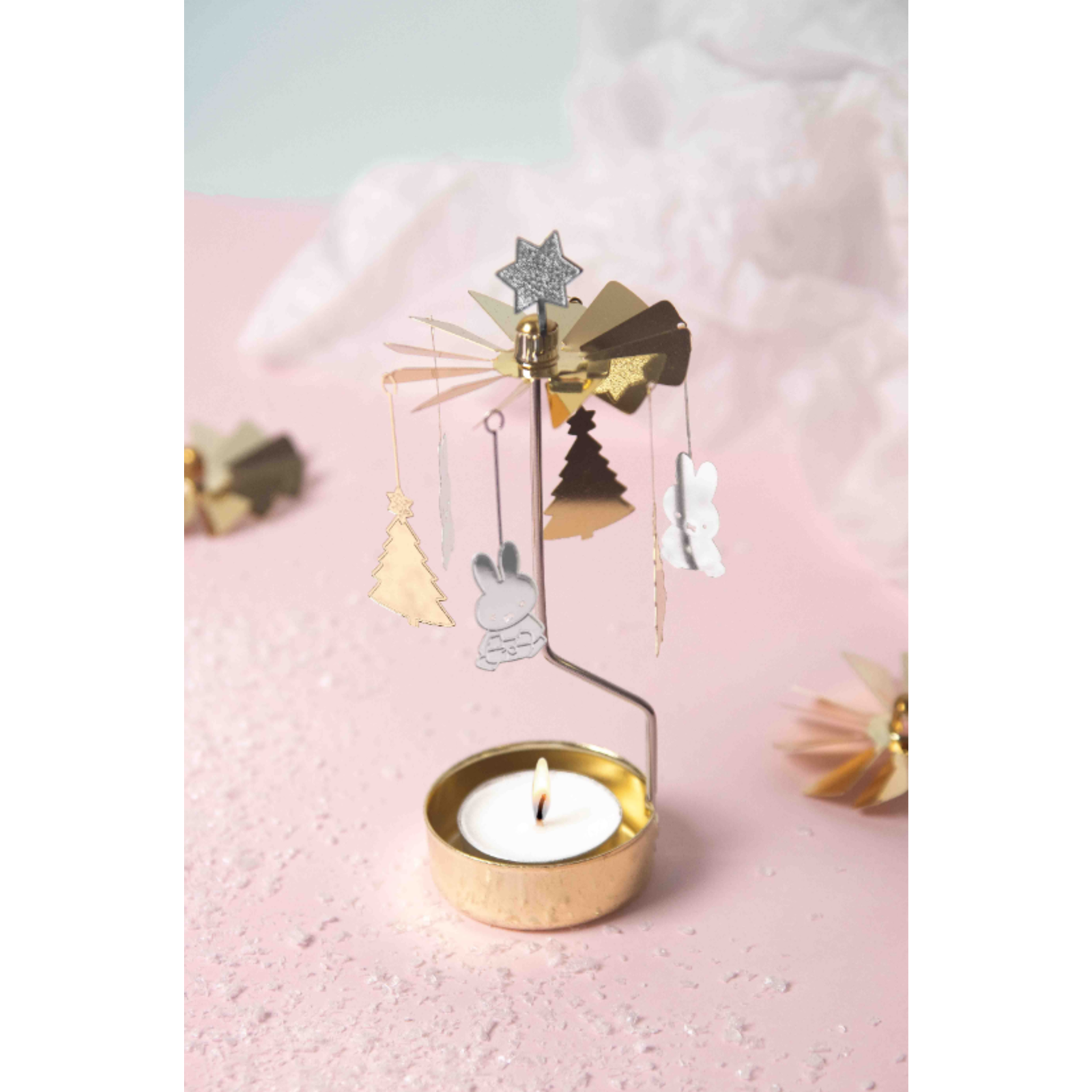 Rotary candle holder Miffy Christmas