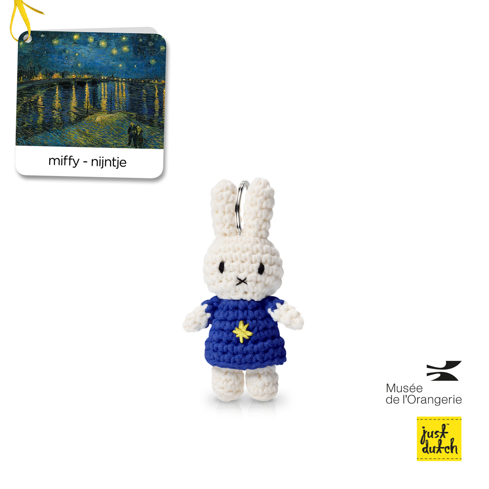 JUDPROMO Miffy handgemachter Schlüsselanhänger Sternennacht