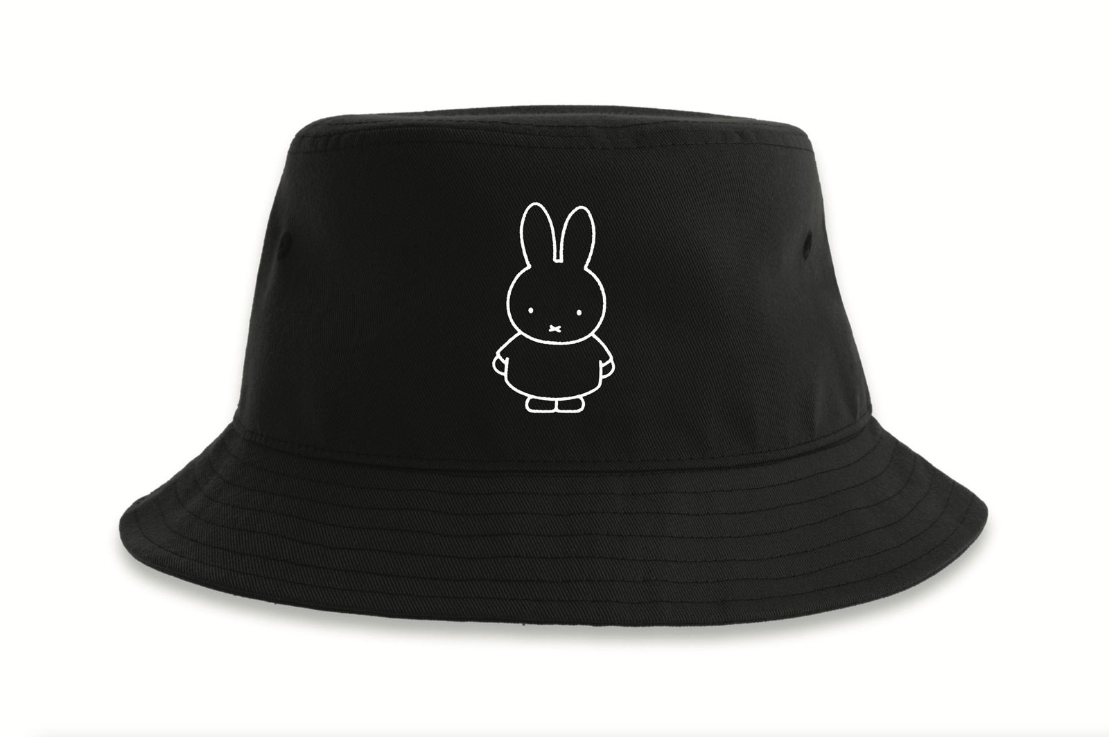 nijntje bucket hat zwart - the miffy shop