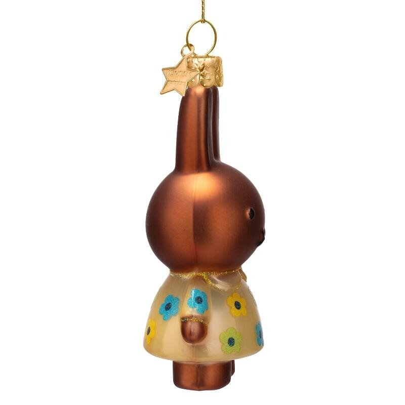 Ornament Glas Weihnachtskugel Melanie mit Blumenkleid H11cm