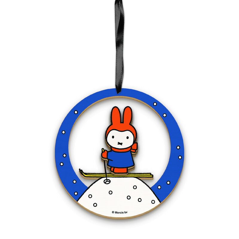 Ornament Holz Miffy Winter