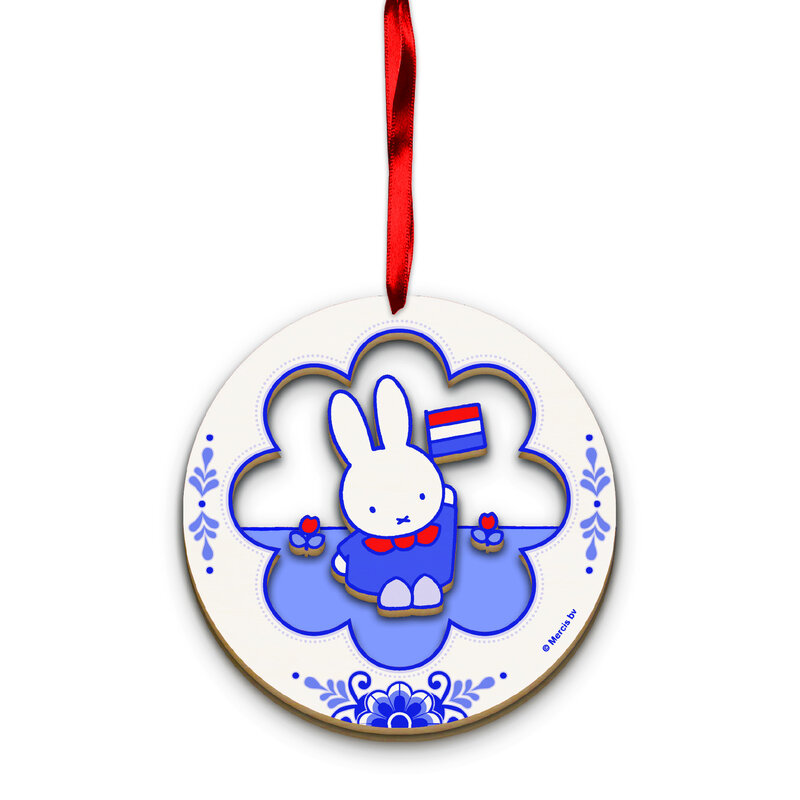 Ornament Holz Miffy Souvenir blau
