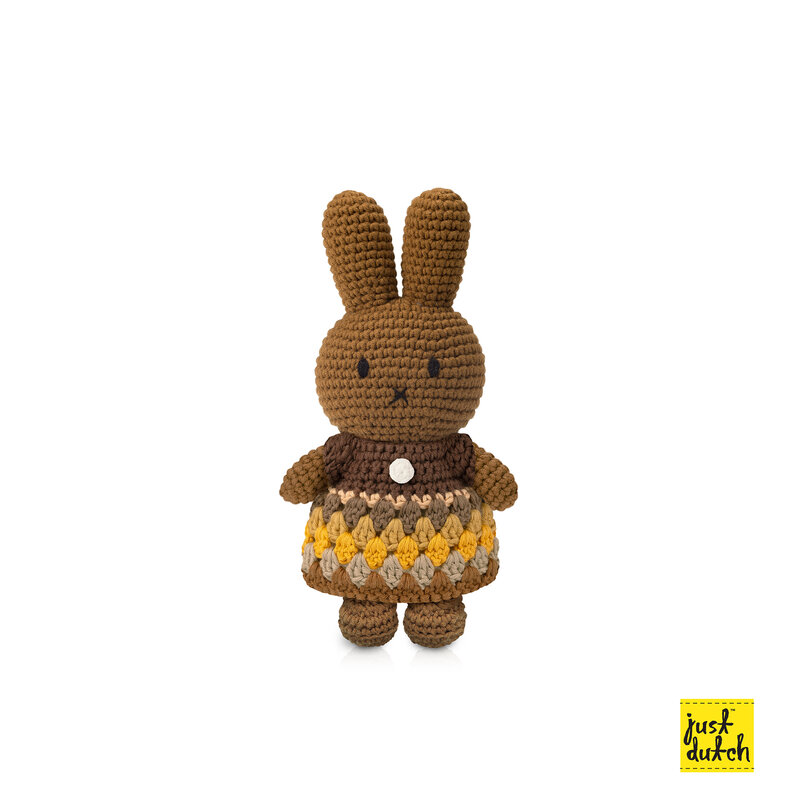 nina handmade en haar naturel regenboog jurk