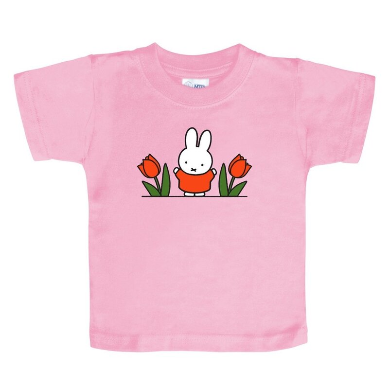 T-Shirt Miffy Tulpen rosa Größe S