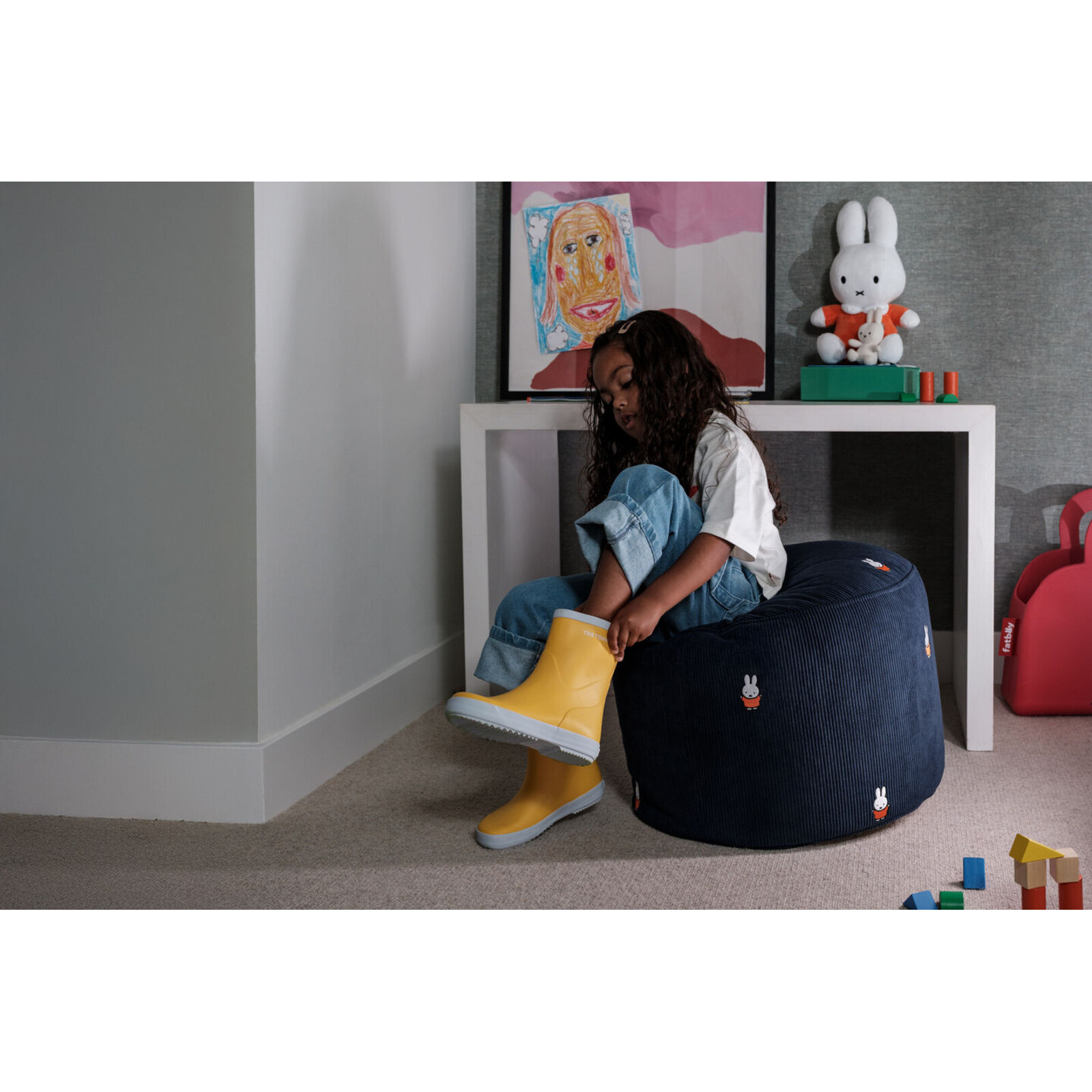 Fatboy pouf corduroy Miffy deep blue - point