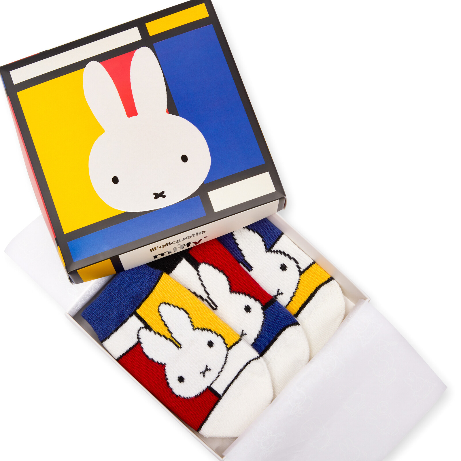 baby socks miffy mondrian box