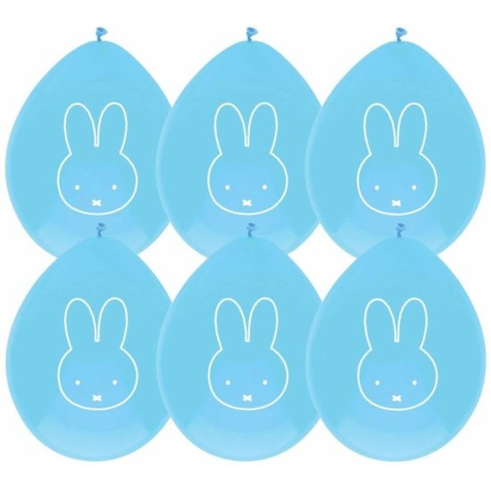 Balloons Miffy blue 30cm 6 pieces