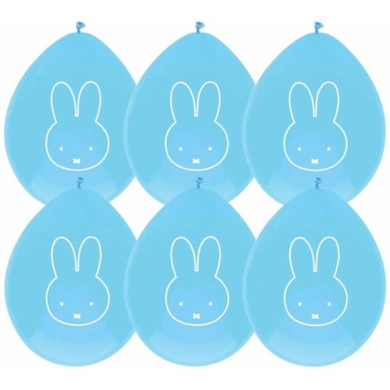 Balloons Miffy blue 30cm 6 pieces
