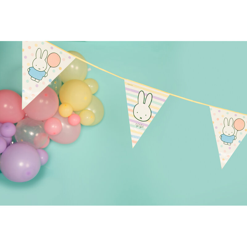 Miffy bunting stripe/dot