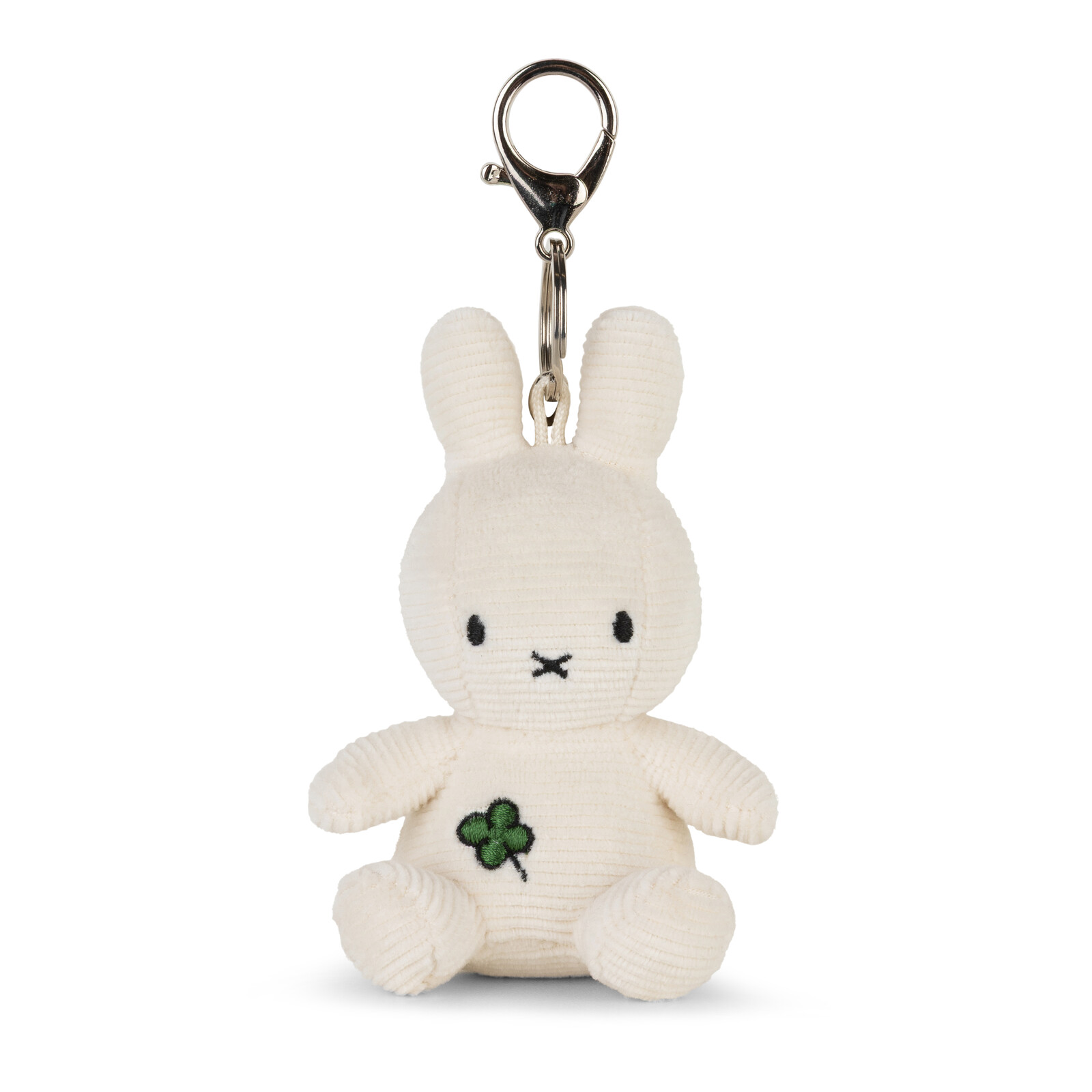 Miffy Schlüsselanhänger mit vierblättrigem Kleeblatt, cremeweiß - 10 cm - 4