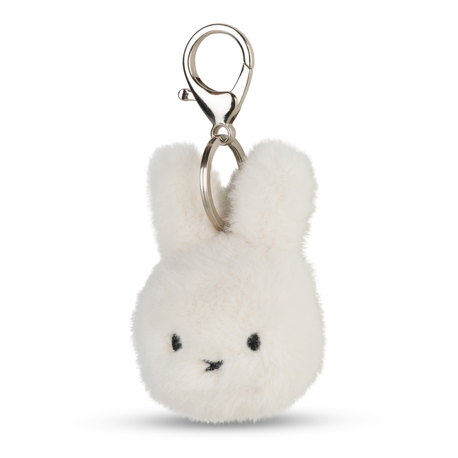 Miffy ECO Flauschiger Schlüsselanhänger – 8 cm – Cremeweiß