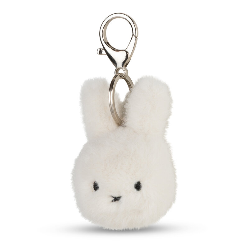 Miffy ECO Flauschiger Schlüsselanhänger – 8 cm – Cremeweiß