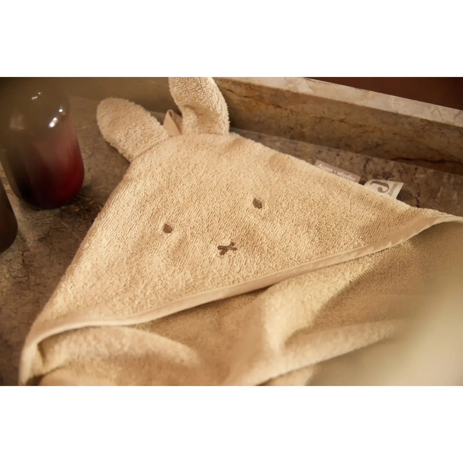 Bath cape terry cloth 75x75cm Miffy - Warm Sand