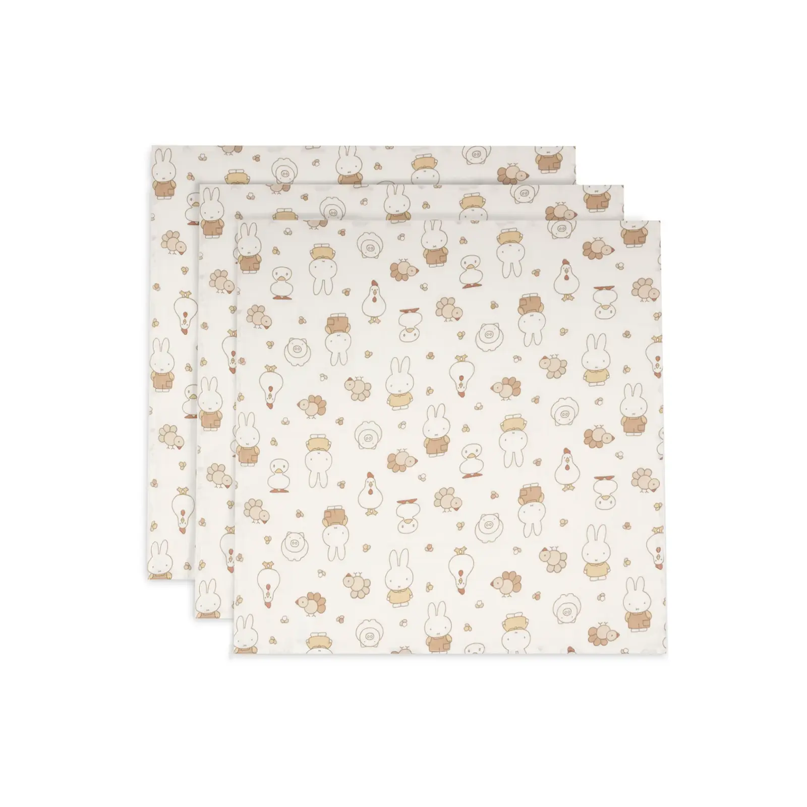Hydrophilic Cloth Small 70x70cm - Miffy Family Farm - Pack of 3