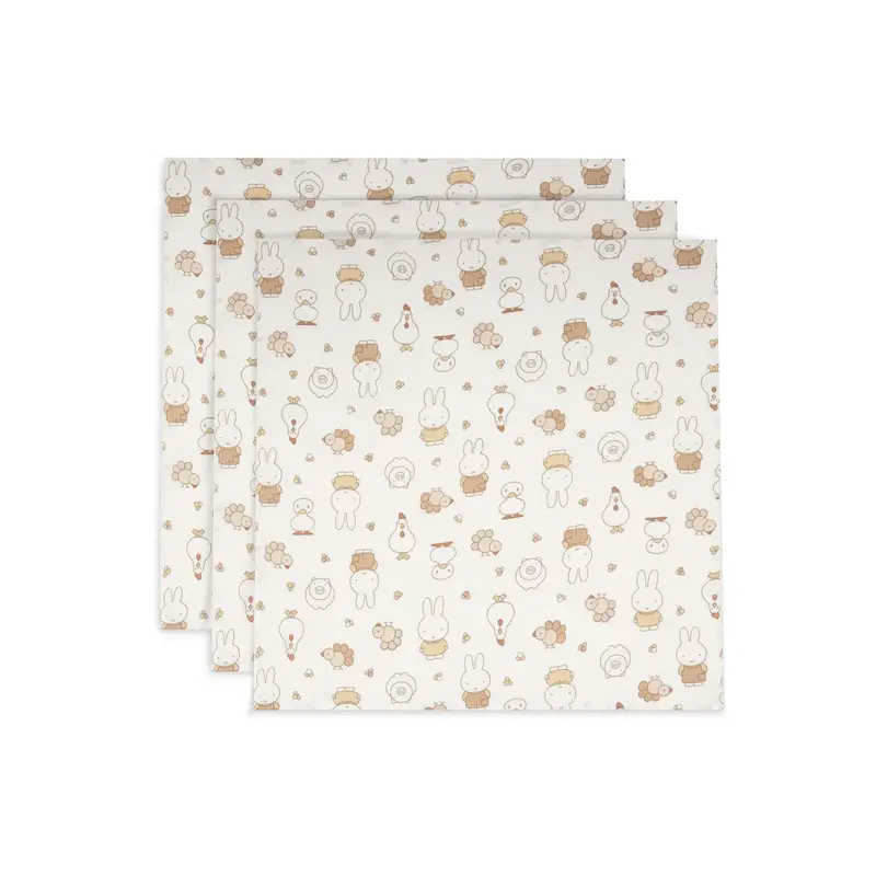 Hydrophilic Cloth Small 70x70cm - Miffy Family Farm - Pack of 3