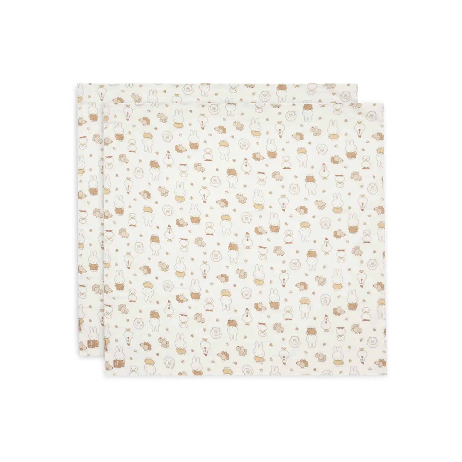 Hydrophiles Tuch, groß, 115 x 115 cm – Miffy Family Farm – 2er-Pack