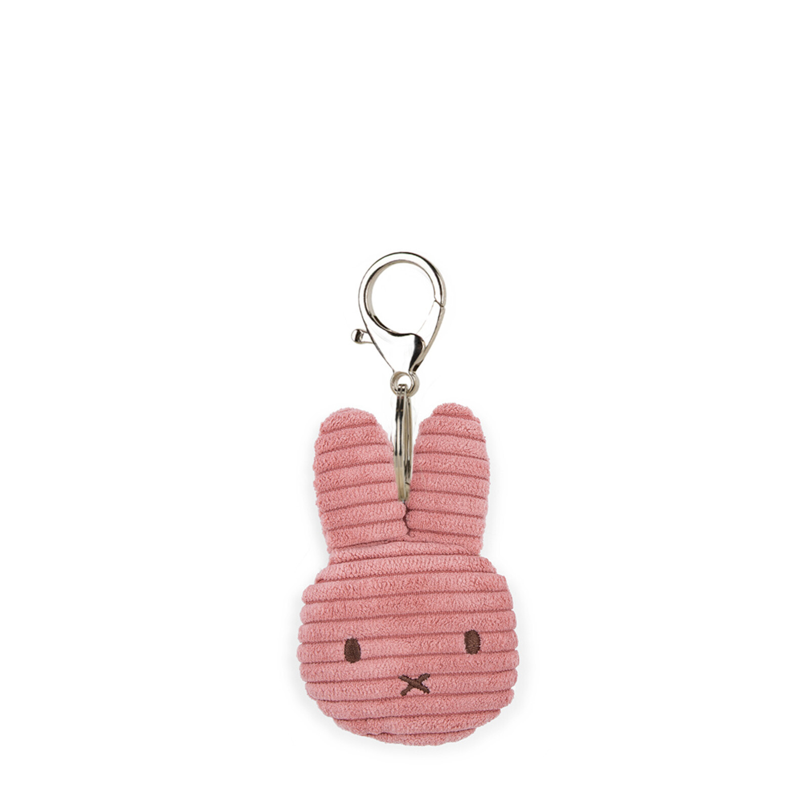 Miffy Flat Keychain ECO Corduroy  Dusty Rose- 10 cm - 4"nw
