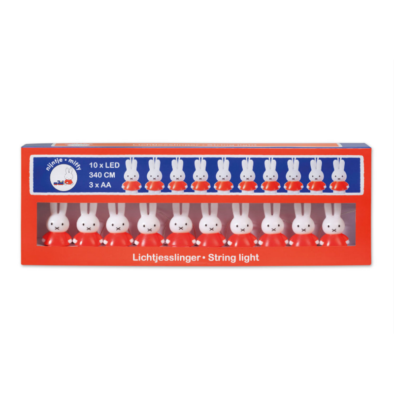 Miffy string lights - red