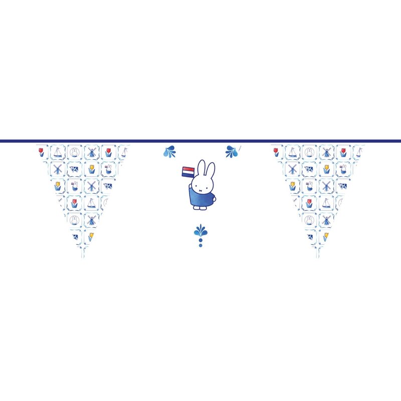 Miffy Delft Blue Wimpelkette (FSC, 10 m)