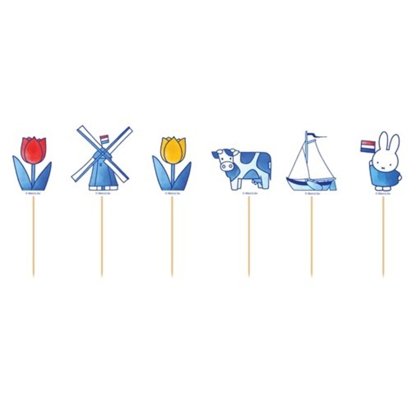 Miffy Delft Blue Party-Picks (FSC, 12 Stück)