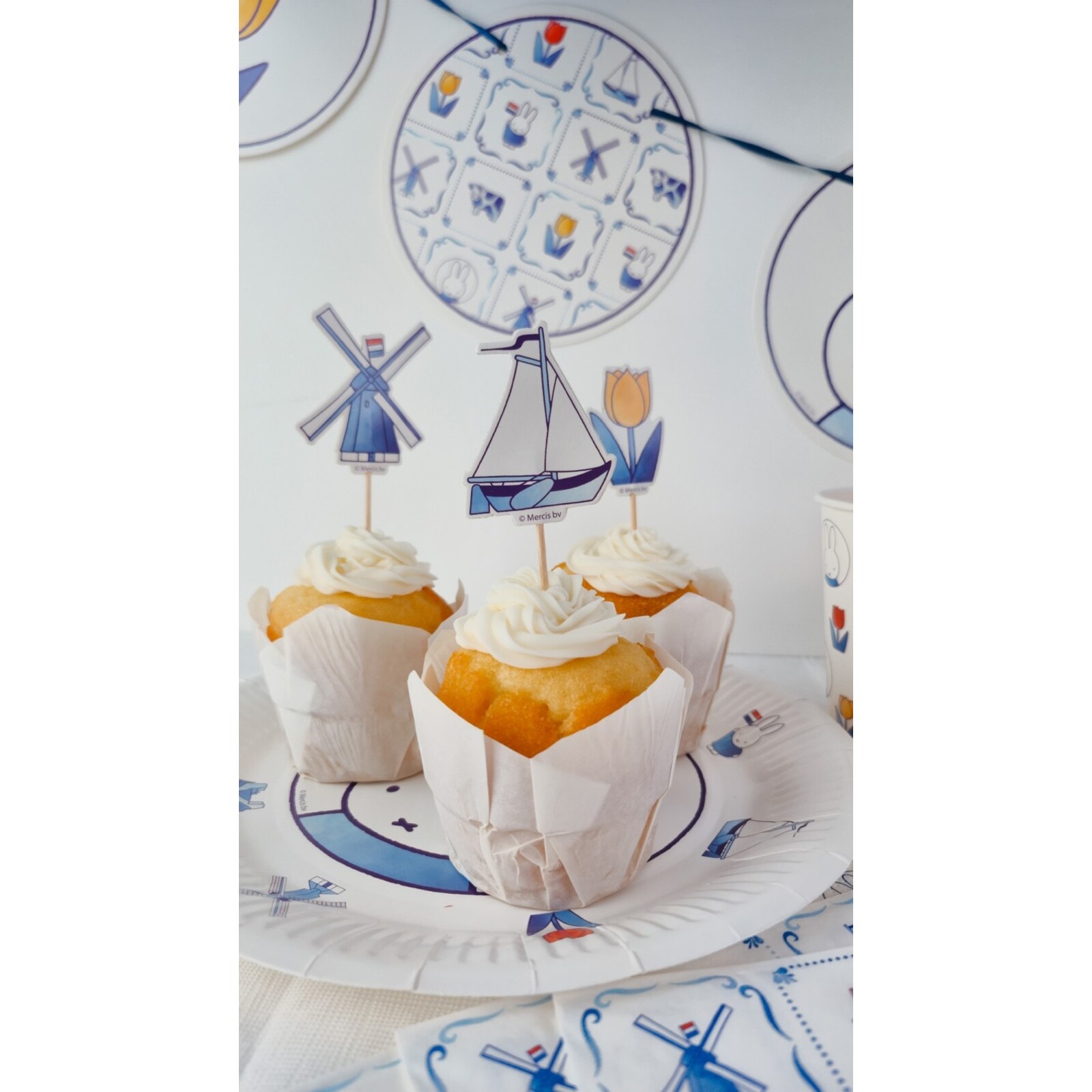Miffy Delft Blue Party Picks (FSC, 12 pieces)