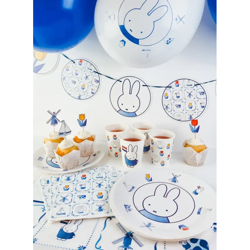 Feestprikkers Nijntje Delfts blauw (FSC, 12st)