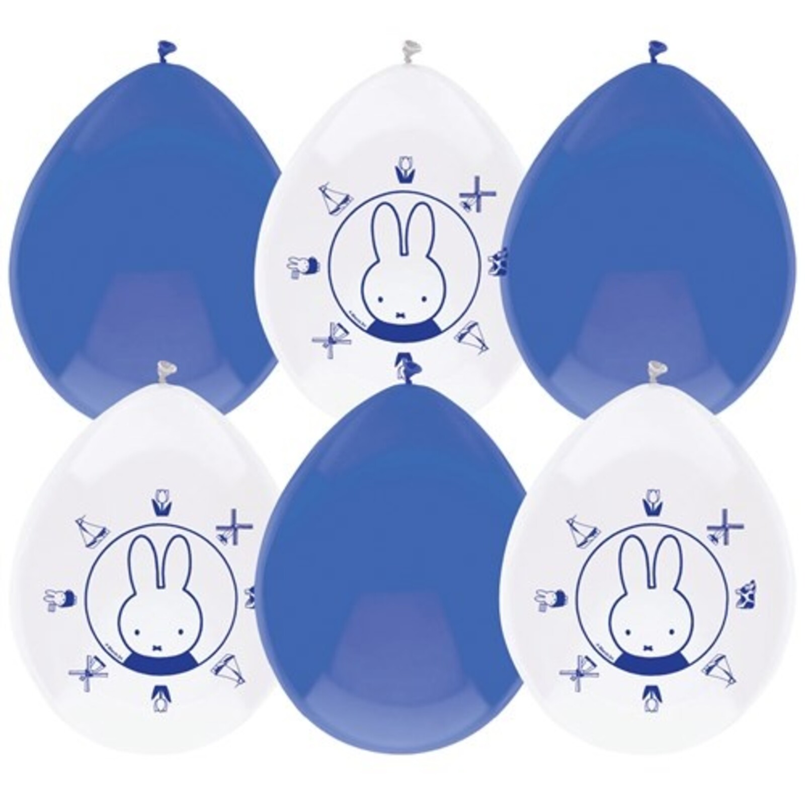 Ballonnen Nijntje Delfts blauw (FSC, Ø30cm, 6st)