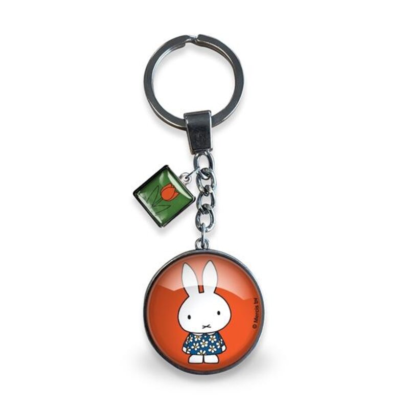 Glas-Schlüsselanhänger, Miffy-Blumenkleid