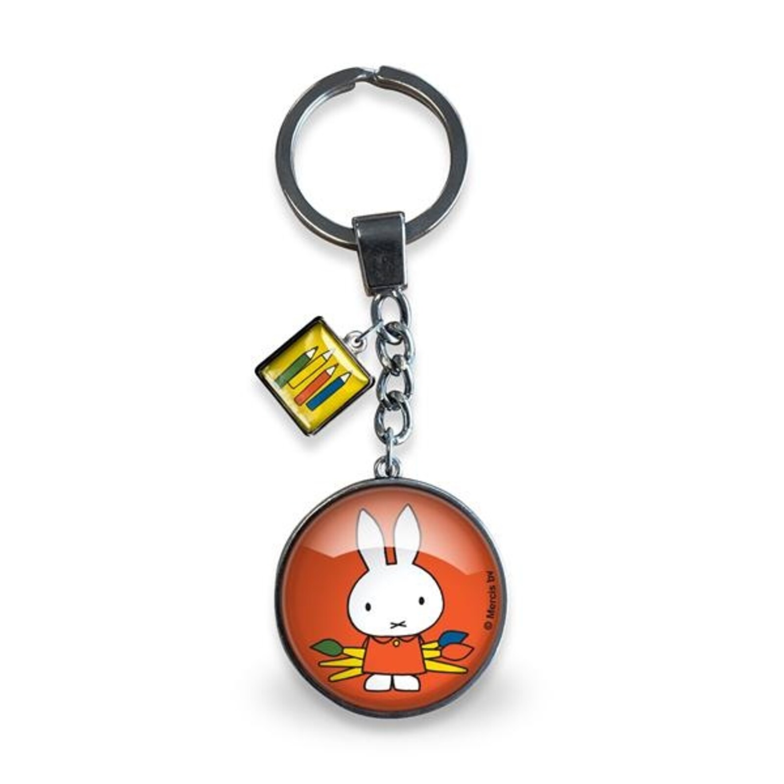 Miffy artist glass keychain