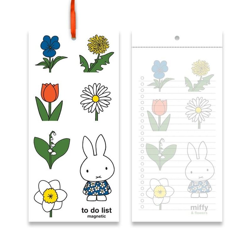 Magnetische To-Do-Liste, Miffy und Blumen