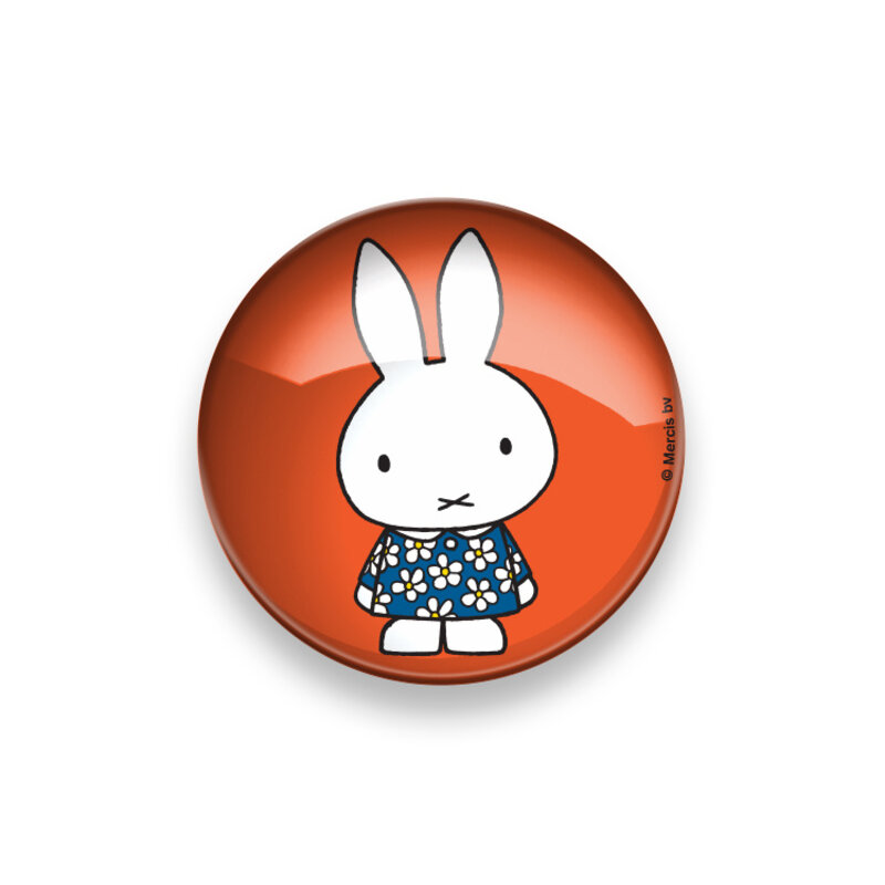 Glass magnet XL Miffy and flower dress