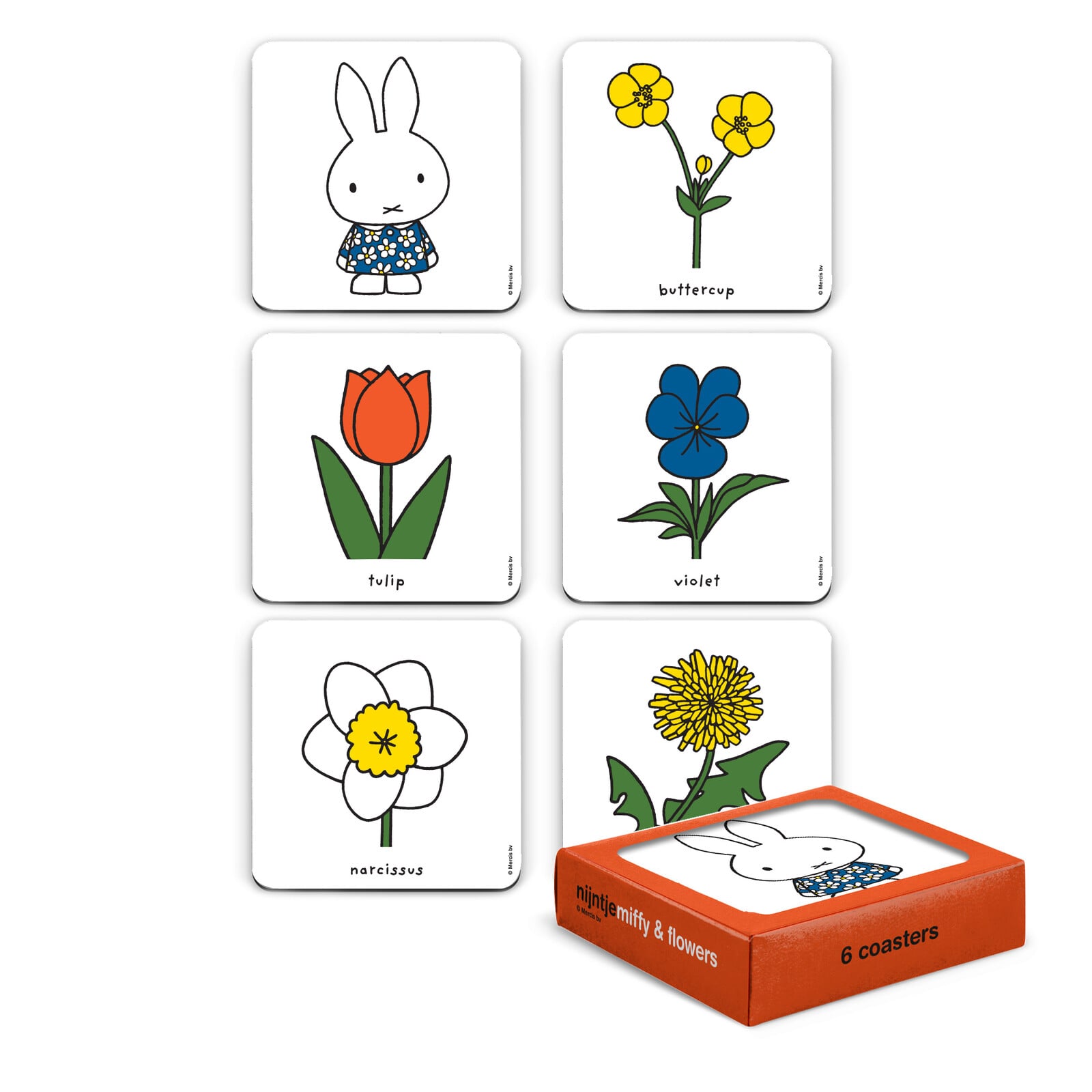 Miffy and flowers coaster box
