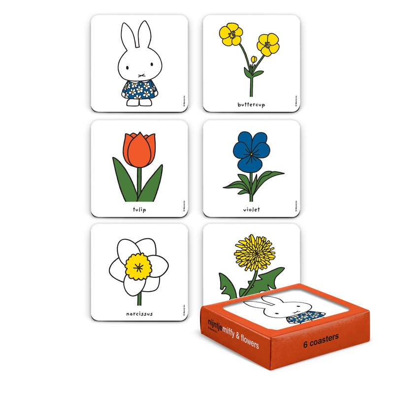 Coasterbox nijntje en bloemen