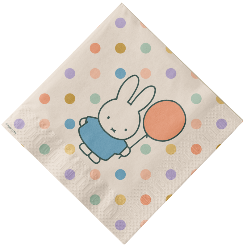 Napkins Miffy stripe/dot