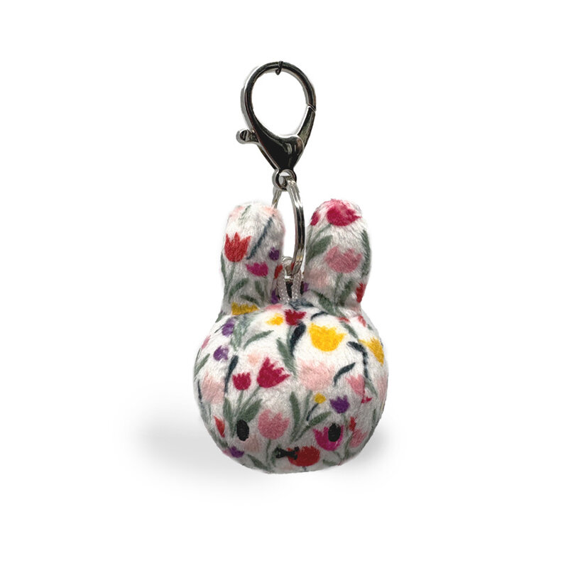 Miffy Schlüsselanhänger mit Tulpen-Allover-Muster – 7 cm