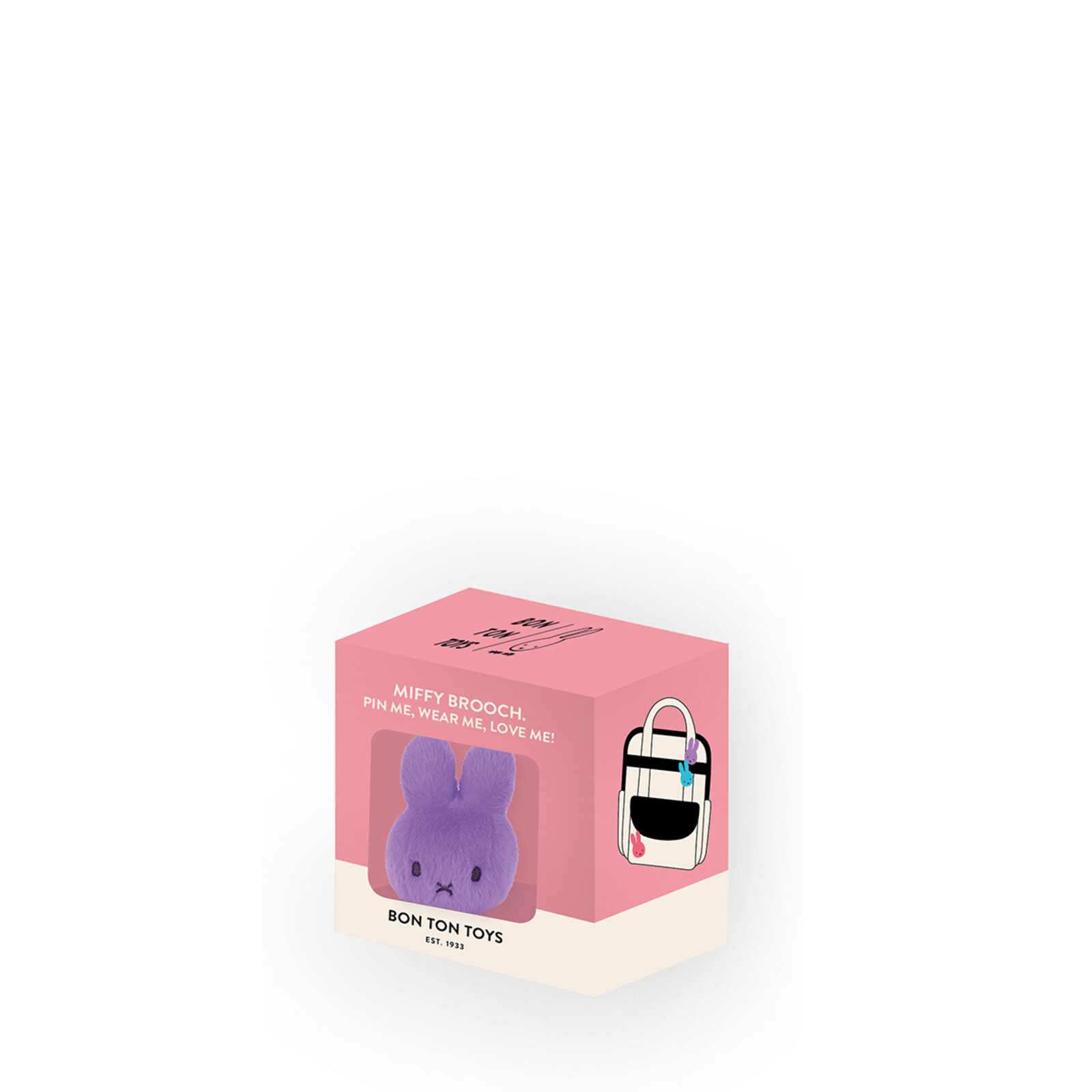 Miffy ECO Fuzzy Broochin giftbox - 8 cm - 3.5 lilac
