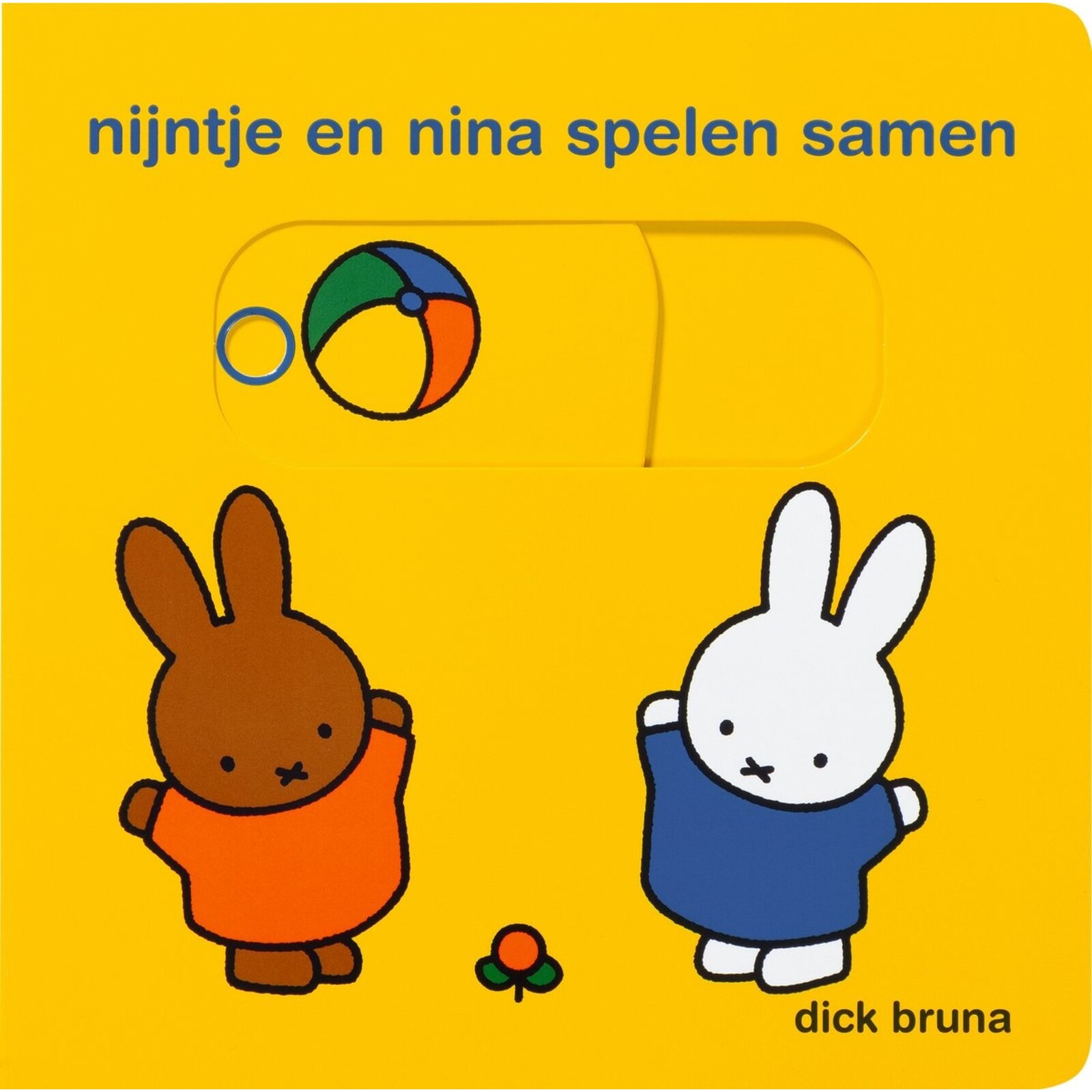kartonboek met schuifjes, nijntje en nina spelen samen