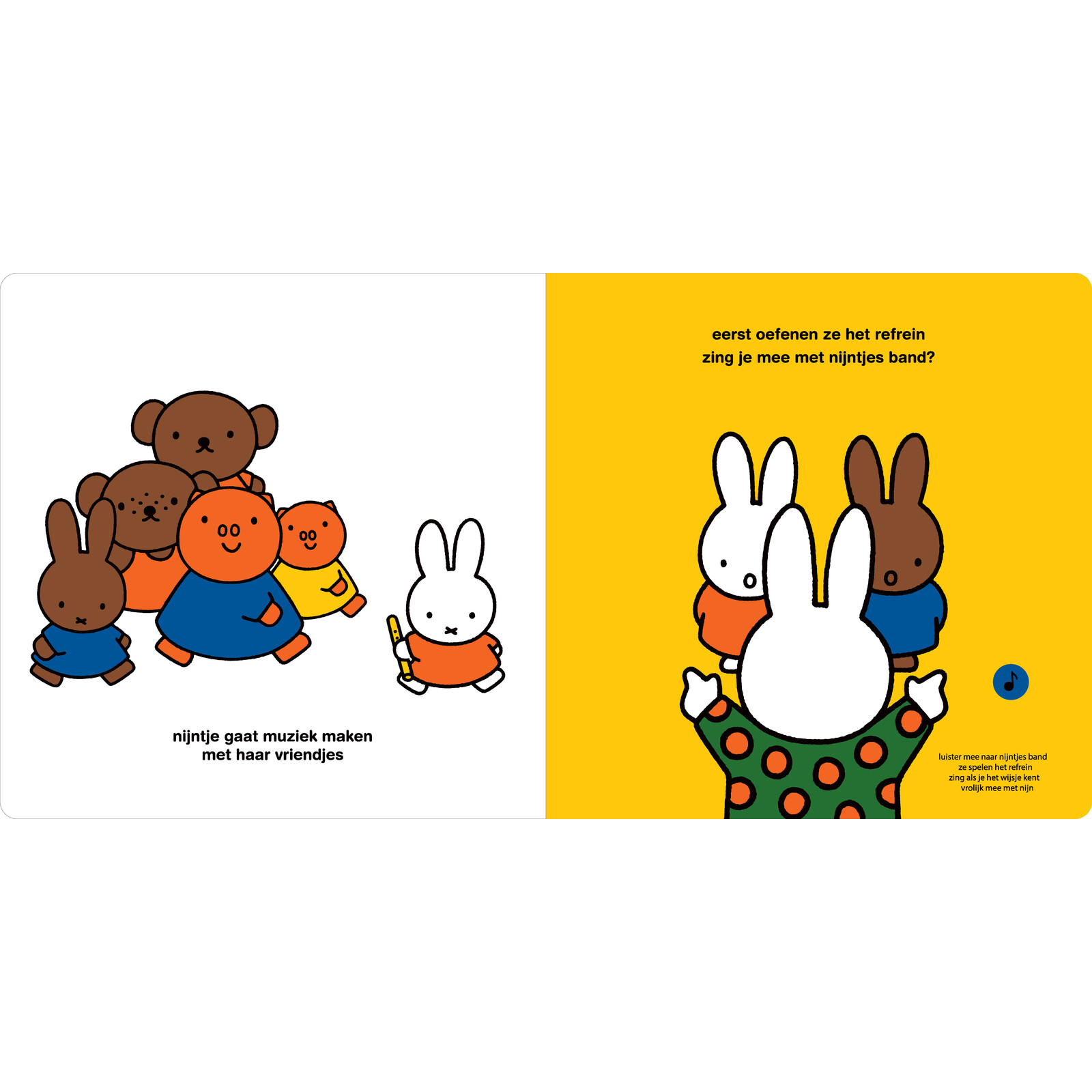 geluidenboek, dansen en zingen met nijntje
