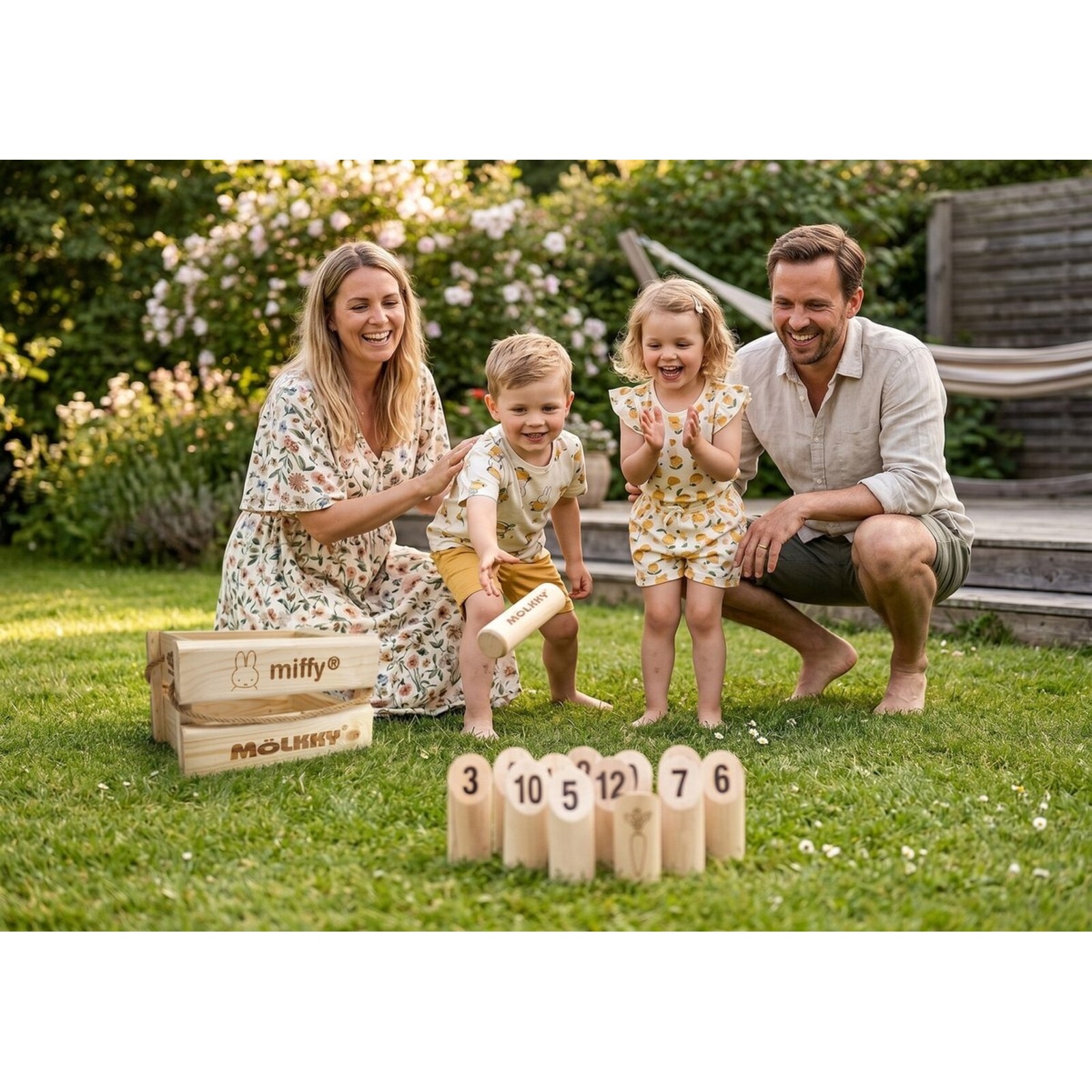 Mölkky in luxuriöser Holzkiste - Miffy