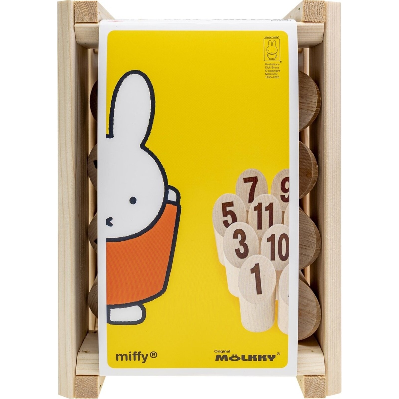 Mölkky in luxuriöser Holzkiste - Miffy