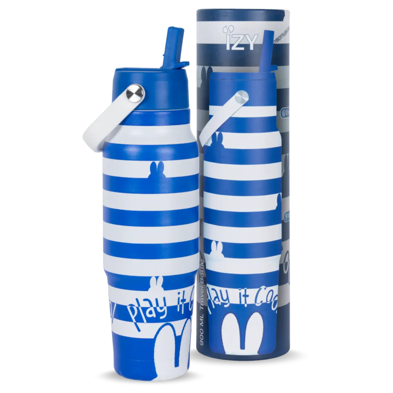 900-ml-Reiseflasche, Miffy blau-weiße